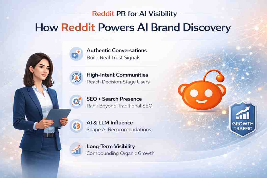 Reddit PR for AI Visibility – Boost Brand Discovery in LLM Search Reddit PR for AI visibility